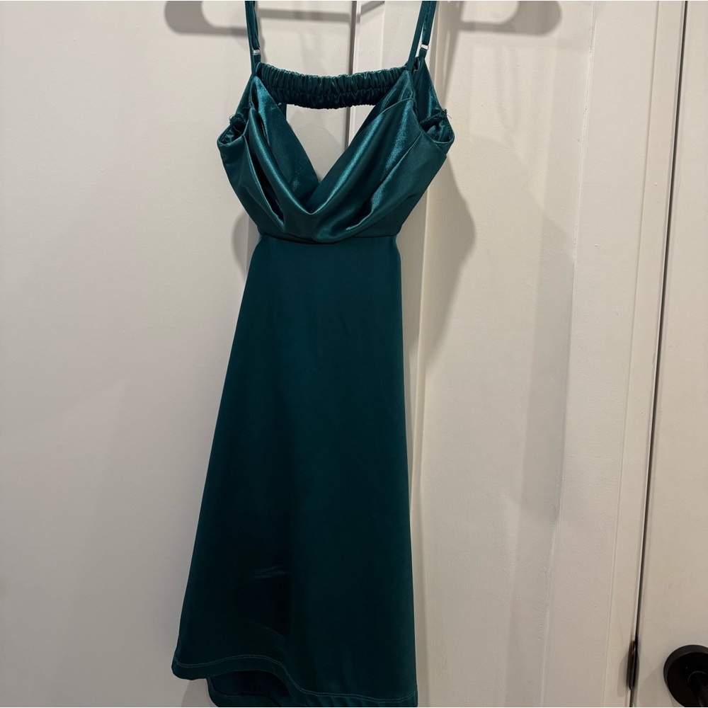 Hello Molly Teal Backless Dress